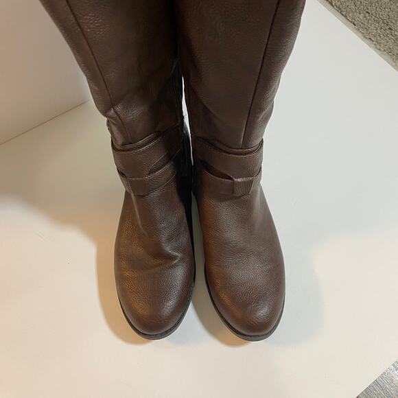 LifeStride Francesca Wide Calf Tall Shaft Boot Knee High Dark Brown Sz 8 WC - Picture 12 of 15